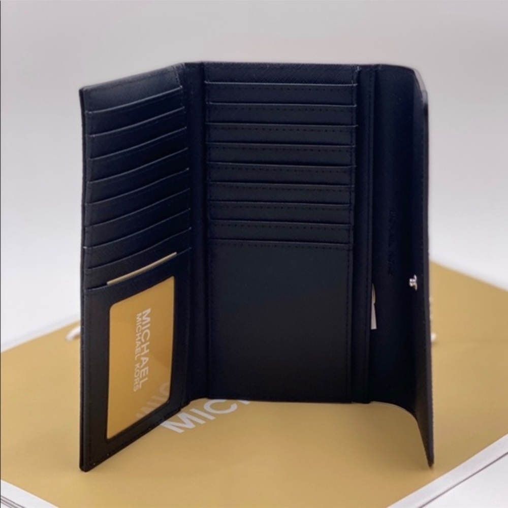 Michael Kors Trifold Wallet Signature Black - Picture 11 of 14